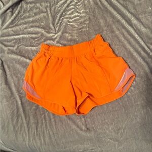 Lululemon Athletica Orange Athletic Shorts Lightweight Moisture-Wicking